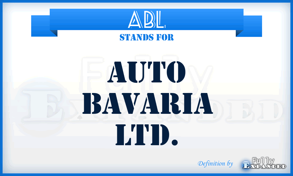 ABL - Auto Bavaria Ltd.