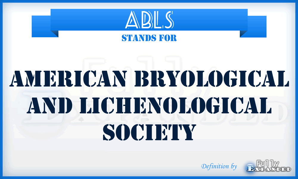 ABLS - American Bryological and Lichenological Society