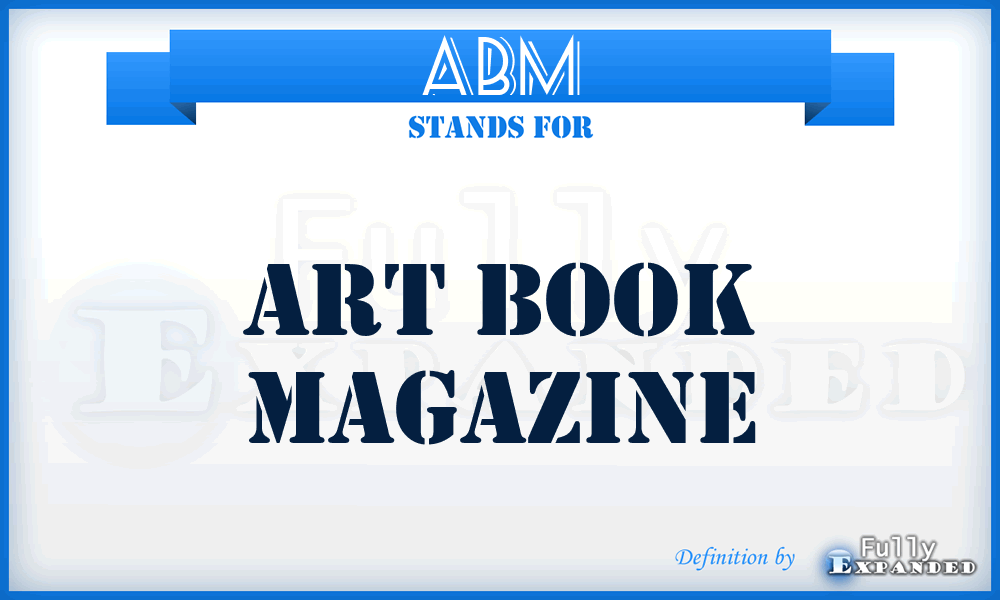 ABM - Art Book Magazine