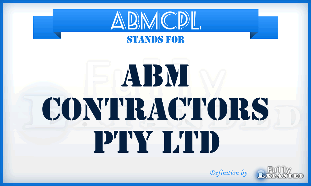 ABMCPL - ABM Contractors Pty Ltd