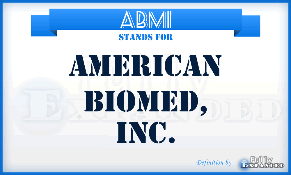 ABMI - American Biomed, Inc.