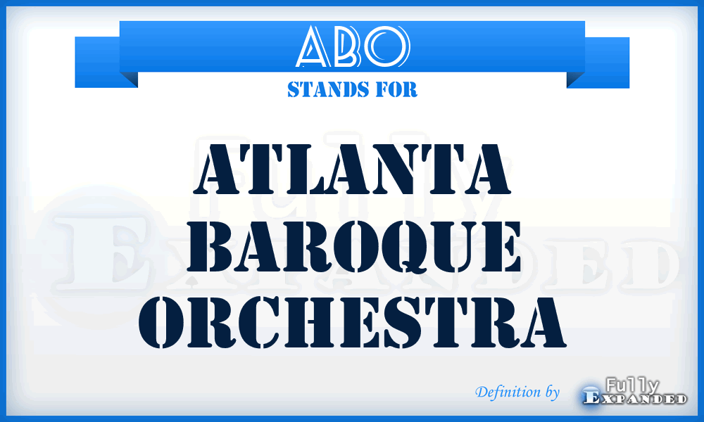 ABO - Atlanta Baroque Orchestra