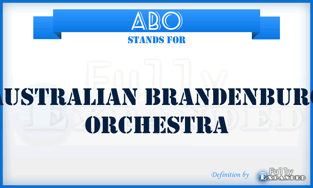 ABO - Australian Brandenburg Orchestra