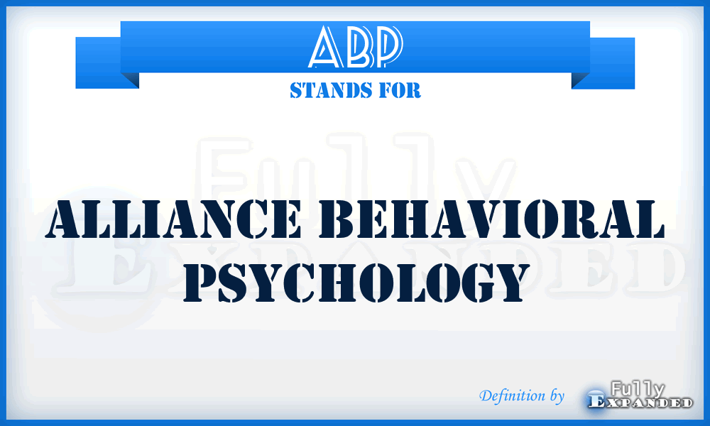 ABP - Alliance Behavioral Psychology