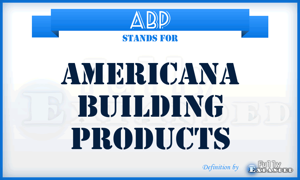 ABP - Americana Building Products