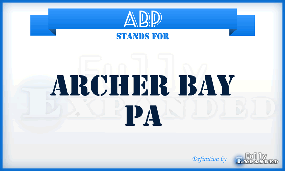 ABP - Archer Bay Pa