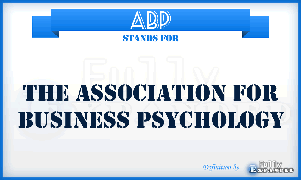 ABP - The Association for Business Psychology