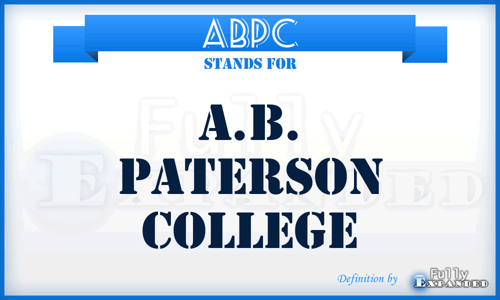 ABPC - A.B. Paterson College