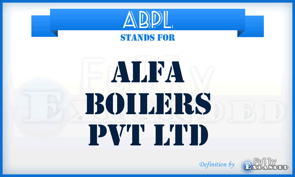 ABPL - Alfa Boilers Pvt Ltd