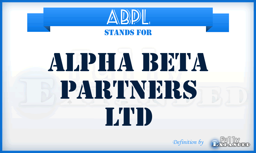 ABPL - Alpha Beta Partners Ltd