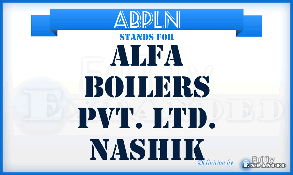 ABPLN - Alfa Boilers Pvt. Ltd. Nashik