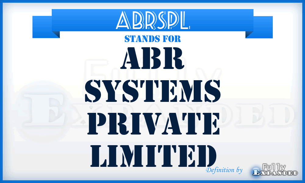 ABRSPL - ABR Systems Private Limited