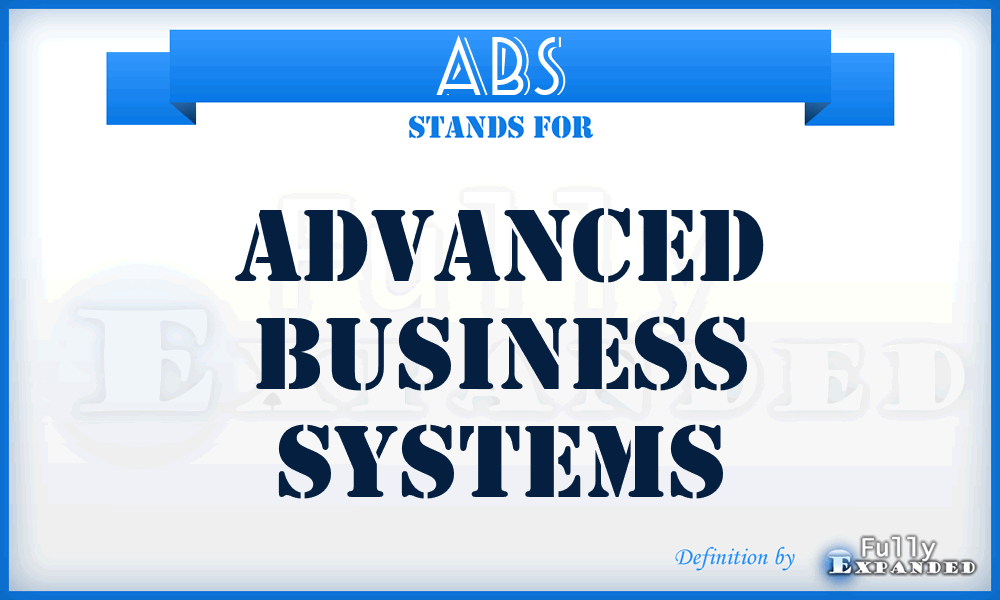 ABS - Advanced Business Systems