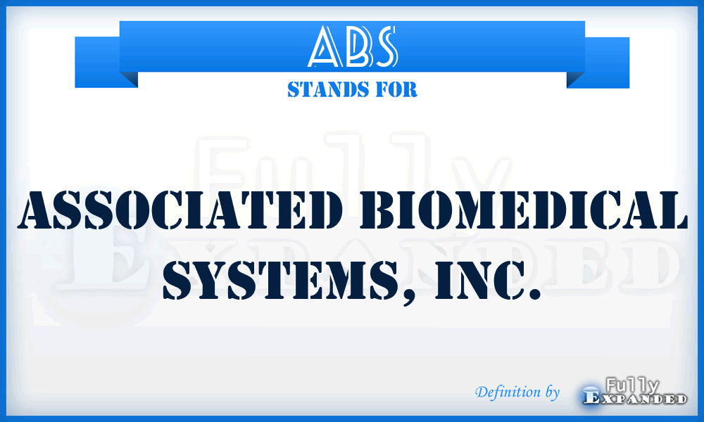 ABS - Associated Biomedical Systems, Inc.