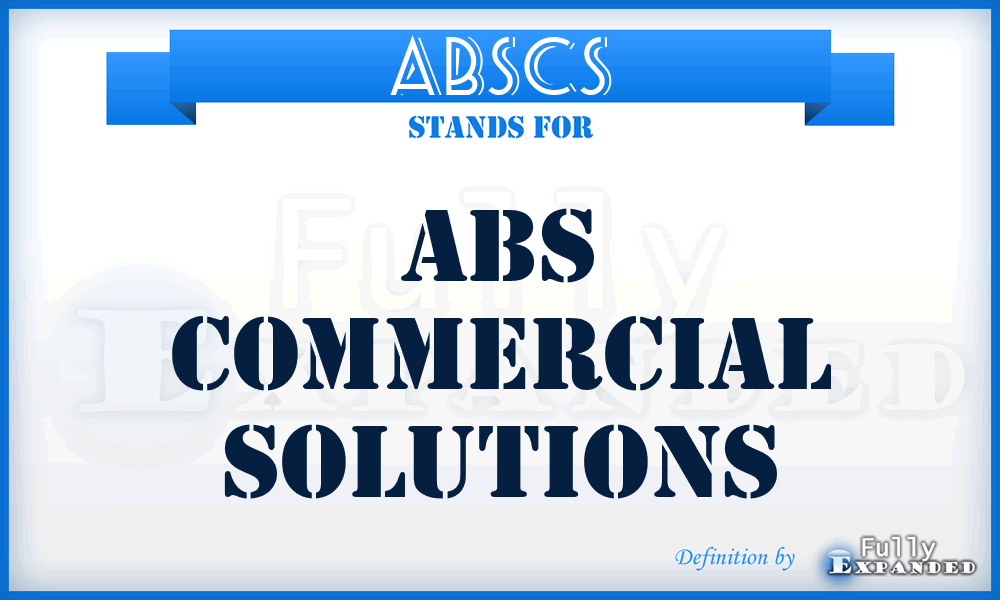 ABSCS - ABS Commercial Solutions