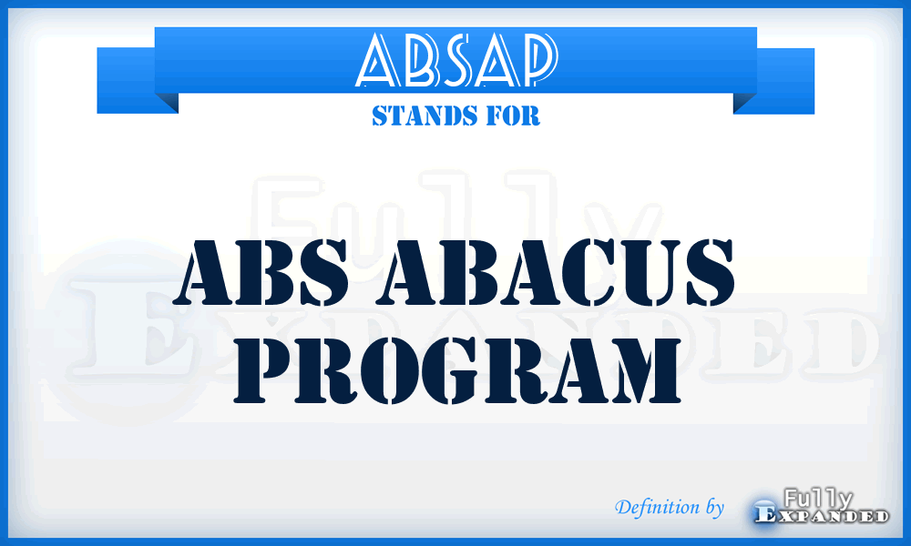 ABSAP - ABS Abacus Program