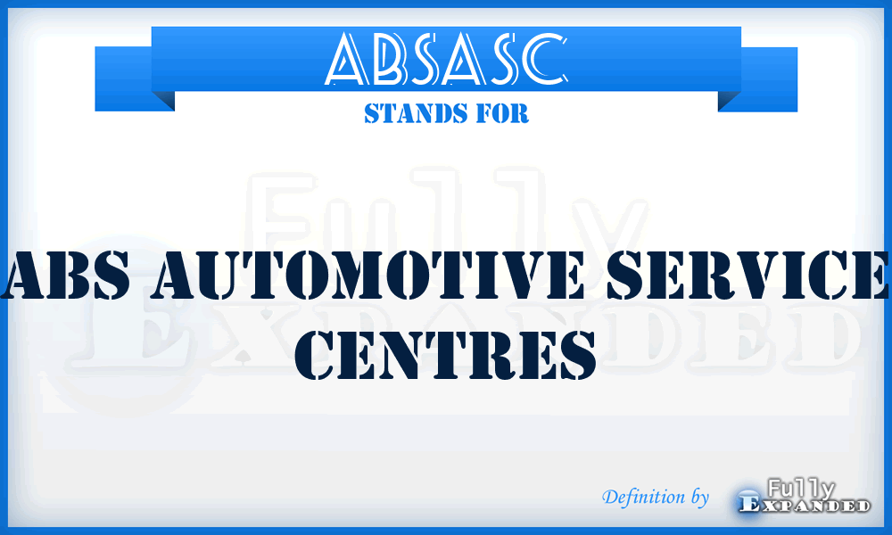 ABSASC - ABS Automotive Service Centres