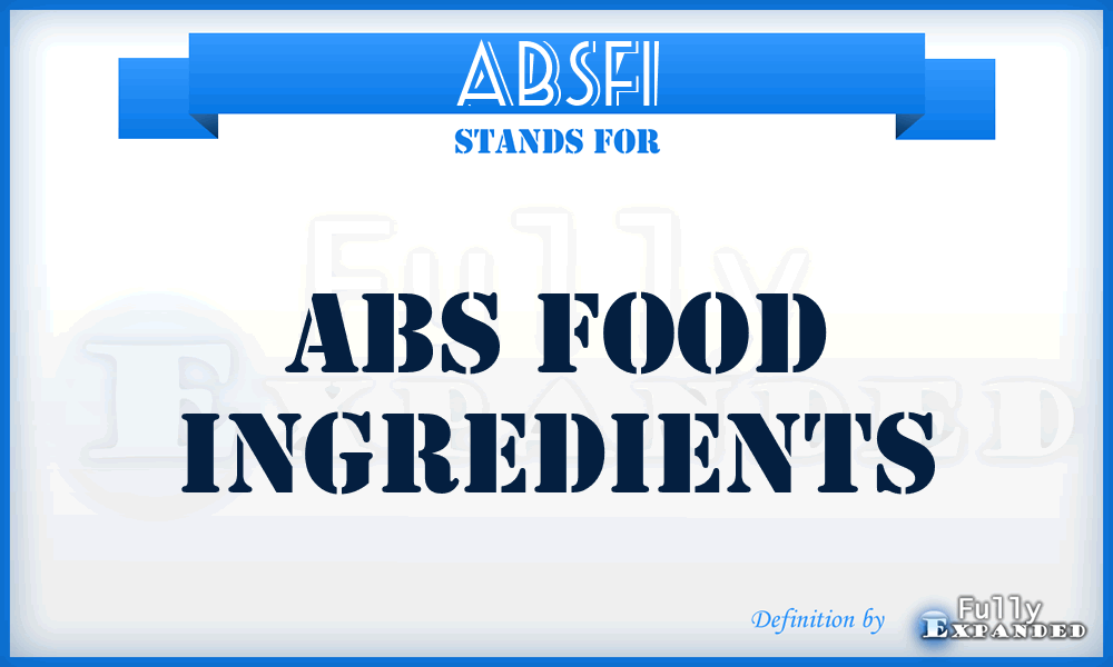 ABSFI - ABS Food Ingredients