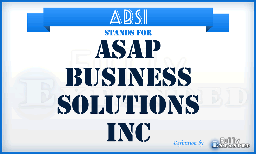 ABSI - Asap Business Solutions Inc