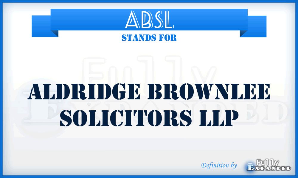 ABSL - Aldridge Brownlee Solicitors LLP