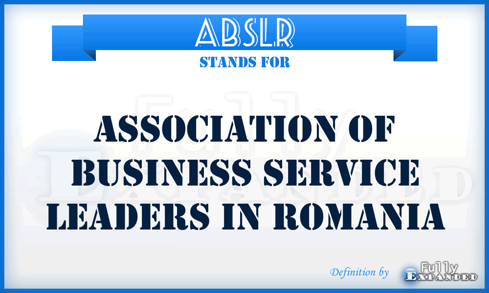 ABSLR - Association of Business Service Leaders in Romania