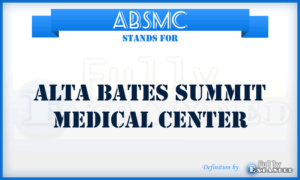 ABSMC - Alta Bates Summit Medical Center