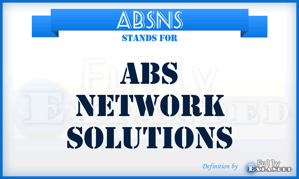 ABSNS - ABS Network Solutions