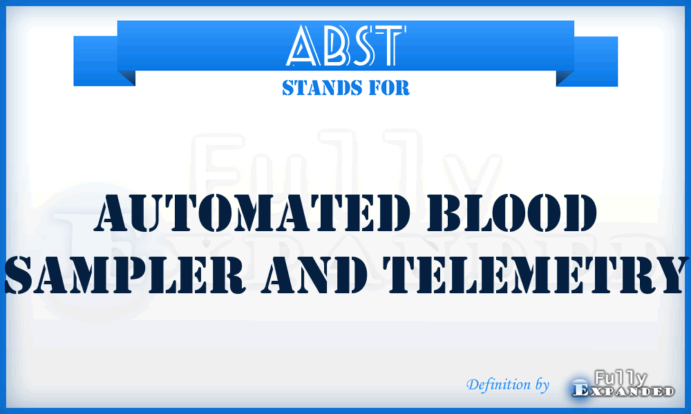 ABST - Automated Blood Sampler and Telemetry