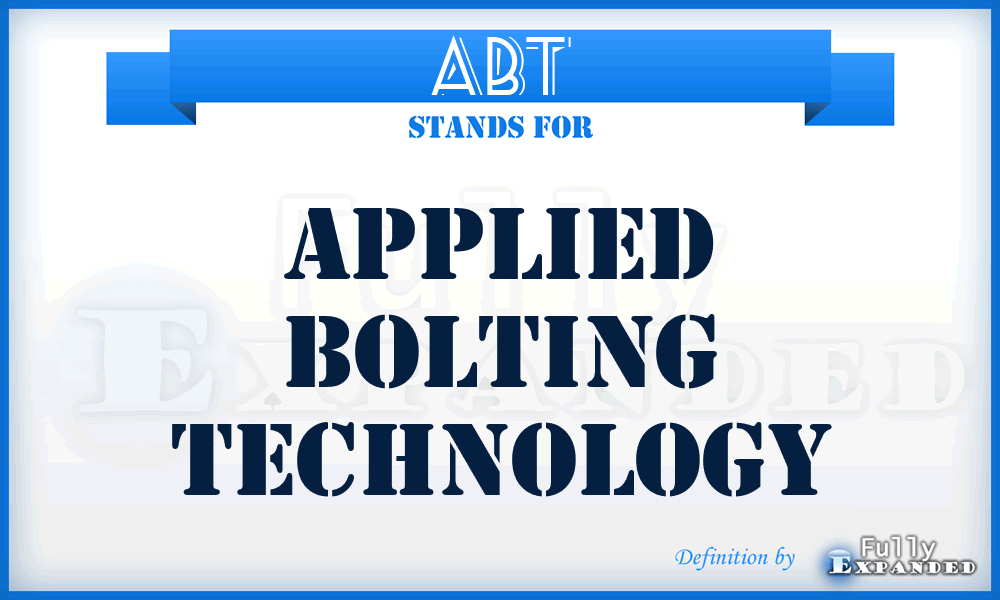ABT - Applied Bolting Technology
