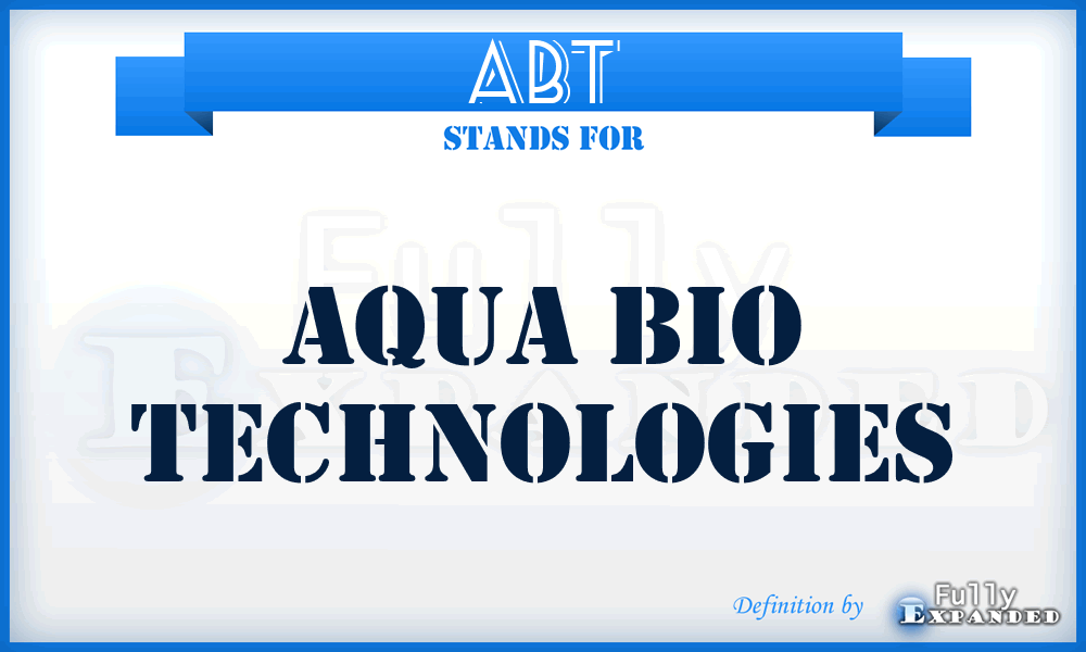 ABT - Aqua Bio Technologies
