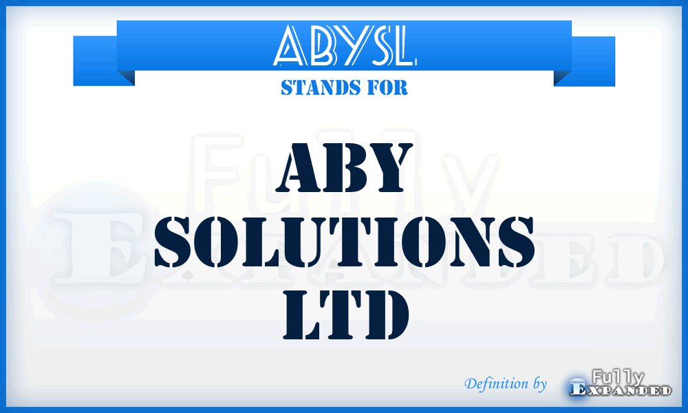 ABYSL - ABY Solutions Ltd