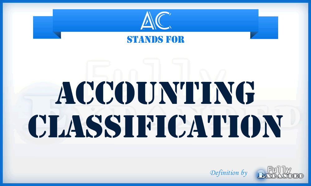 AC - Accounting Classification