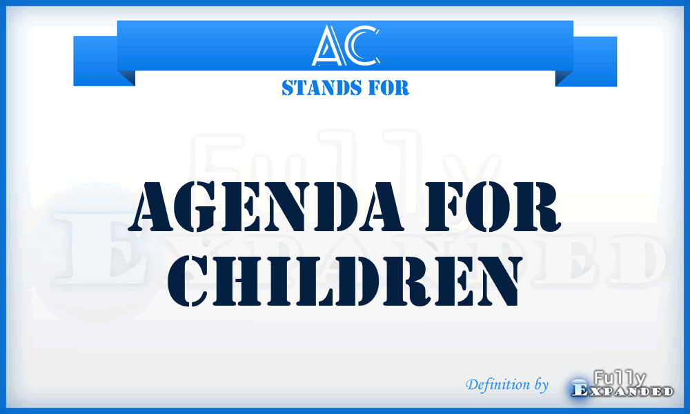 AC - Agenda for Children