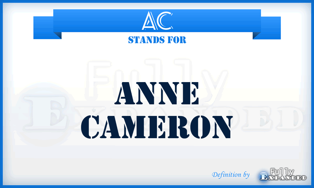 AC - Anne Cameron