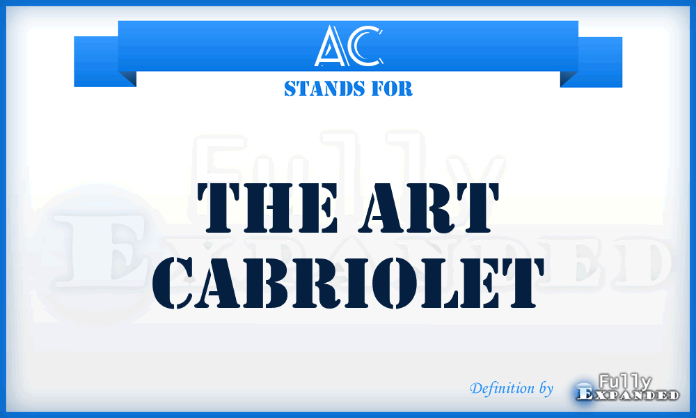 AC - The Art Cabriolet