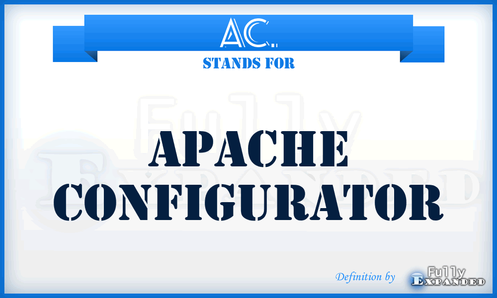 AC. - Apache Configurator