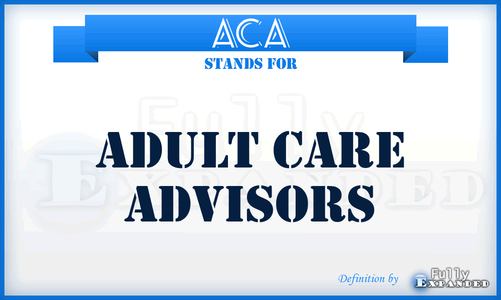 ACA - Adult Care Advisors