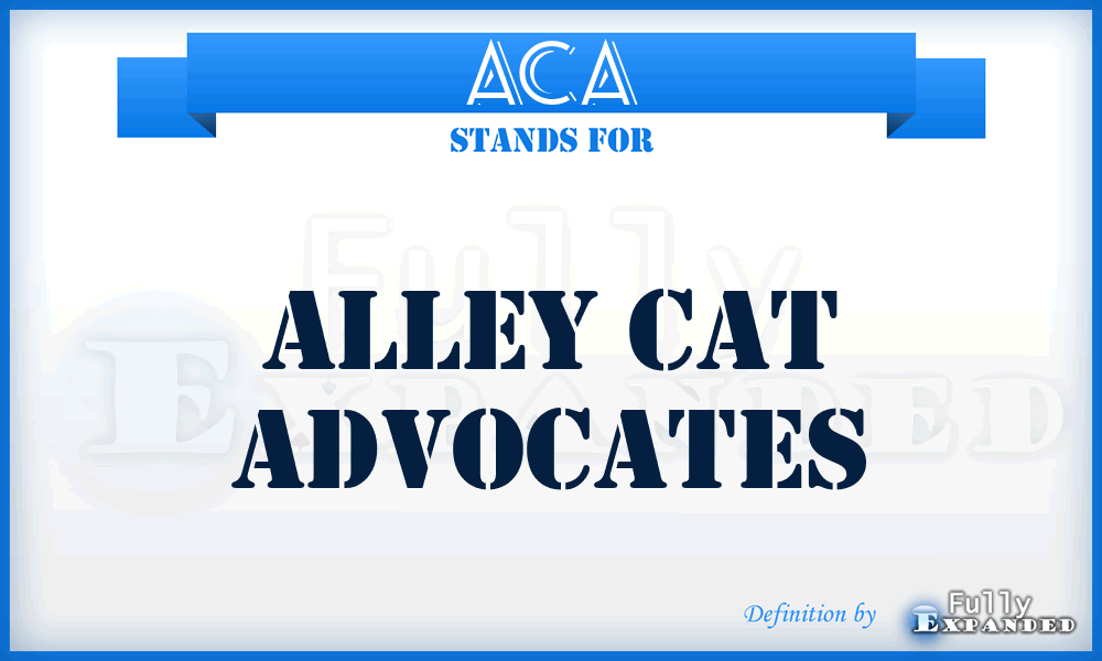 ACA - Alley Cat Advocates