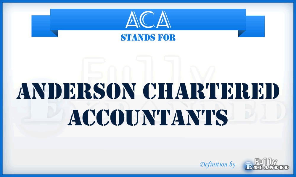 ACA - Anderson Chartered Accountants