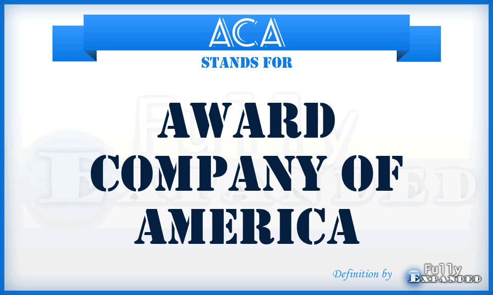 ACA - Award Company of America