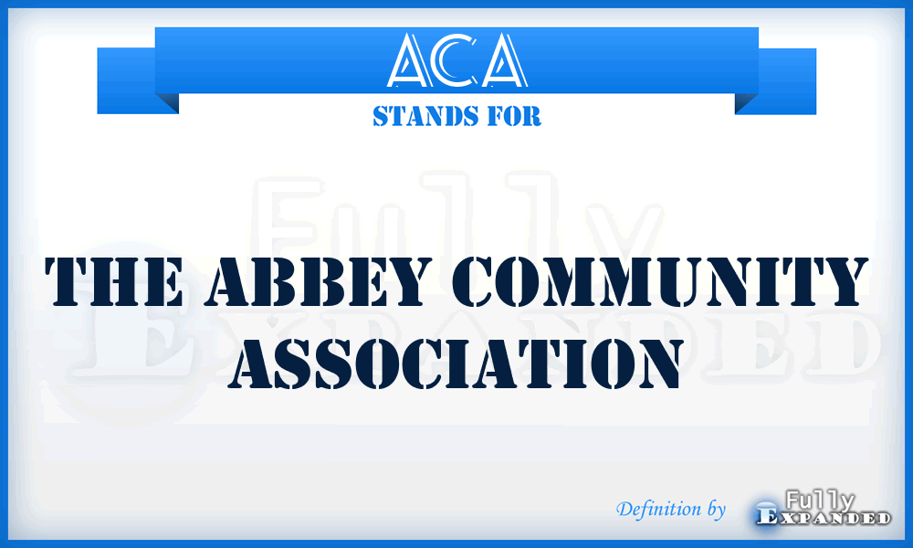 ACA - The Abbey Community Association