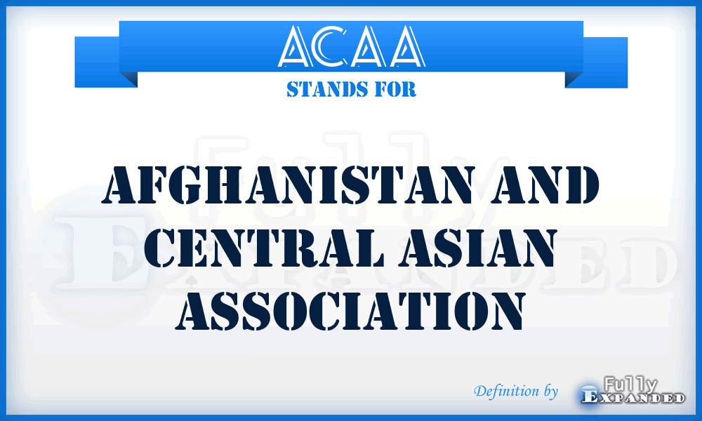 ACAA - Afghanistan and Central Asian Association