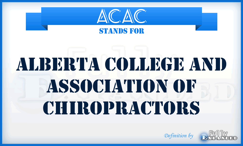 ACAC - Alberta College and Association of Chiropractors