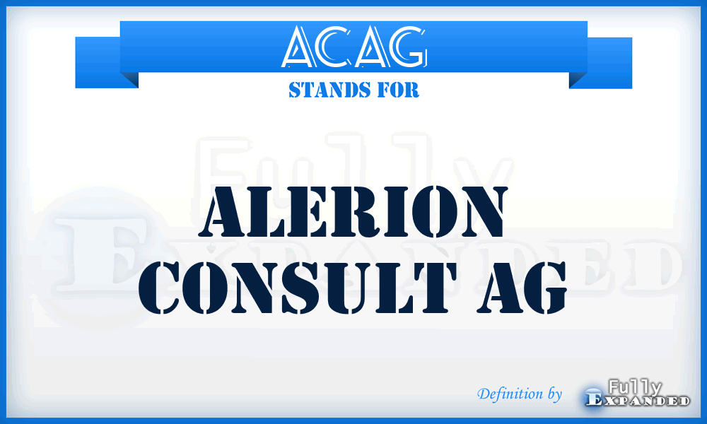 ACAG - Alerion Consult AG