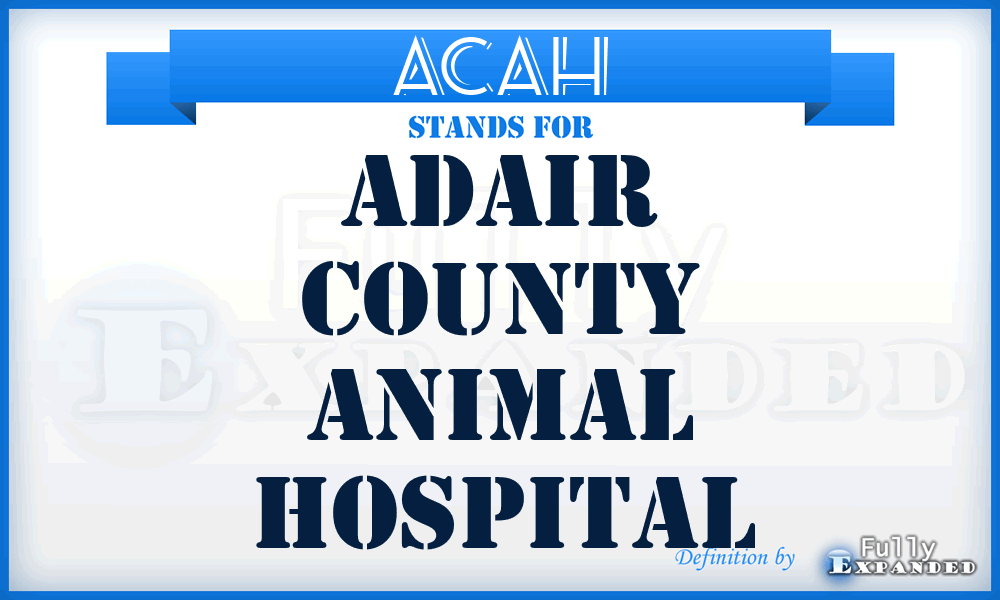 ACAH - Adair County Animal Hospital