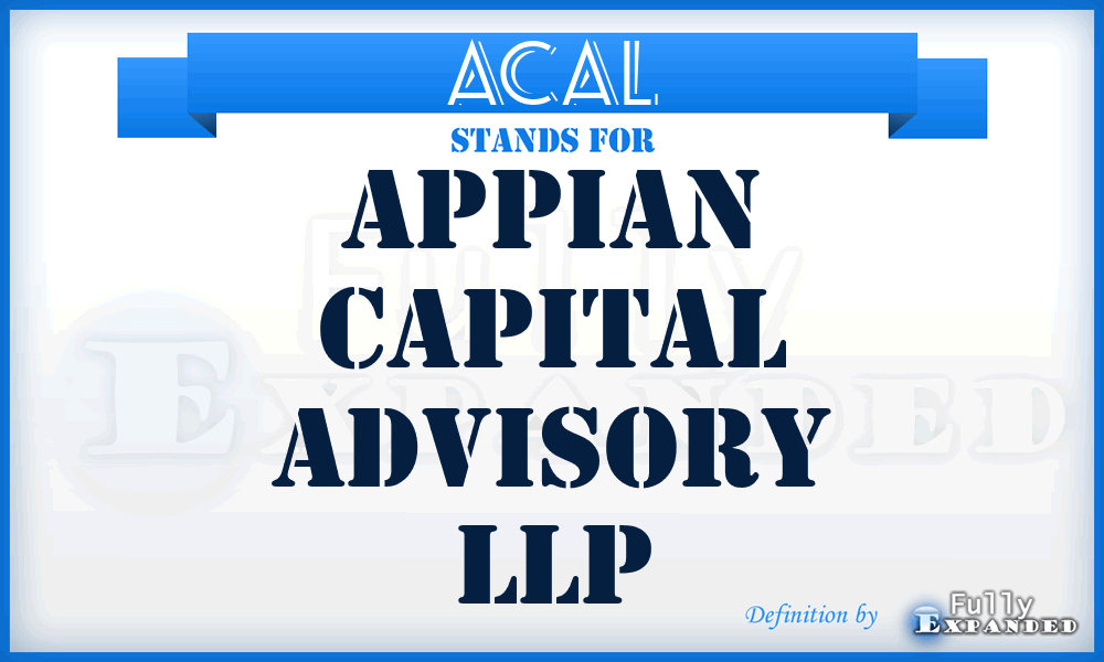 ACAL - Appian Capital Advisory LLP