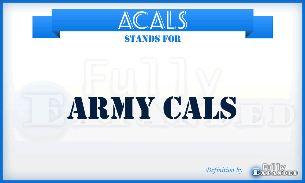 ACALS - Army CALS