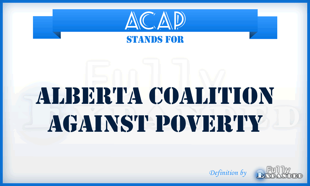 ACAP - Alberta Coalition Against Poverty