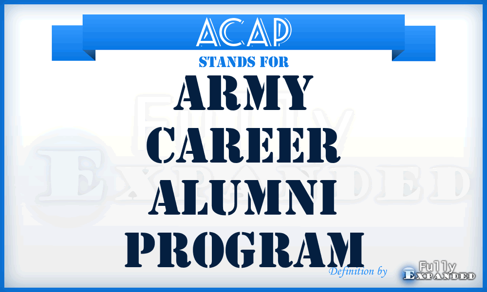 ACAP - Army Career Alumni Program