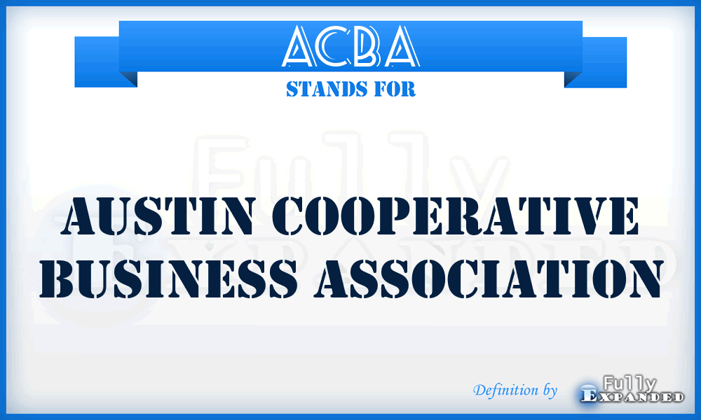 ACBA - Austin Cooperative Business Association